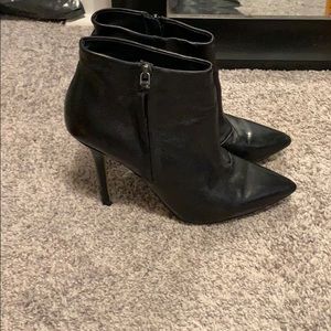 Boutique 9 black leather ankle booties